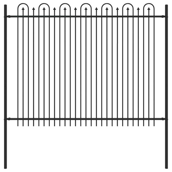 vidaXL Cl&ocirc;ture en arc &agrave; pointe Noir 200 x 200 cm