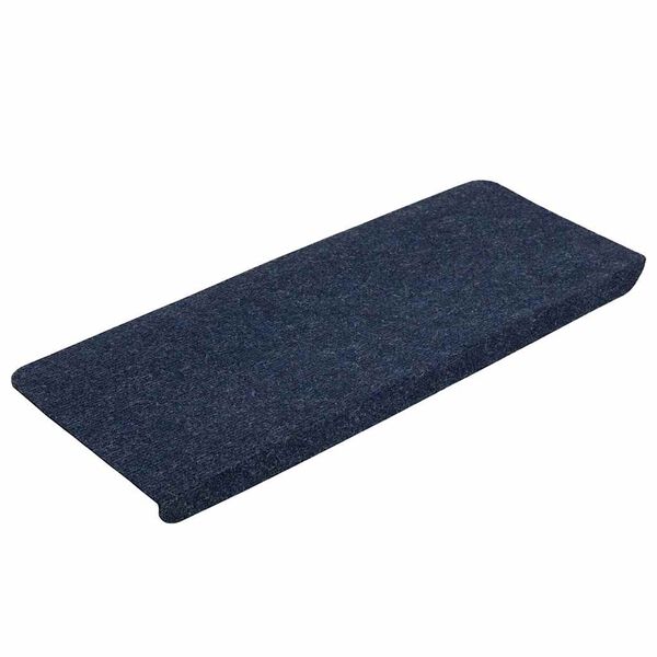 vidaXL Tapis d'escalier auto-adh&eacute;sifs 30 pcs bleu 65x24,5x3,5 cm