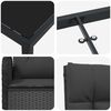 vidaXL Ensemble de salle &agrave; manger pour jardin 7 pcs Noir polyrotin