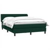 vidaXL Sommier &agrave; lattes de lit et matelas vert fonc&eacute; 160x220cm velours