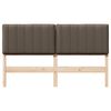 vidaXL T&ecirc;te de lit capitonn&eacute;e Marron et Taupe 160 cm Pin massif