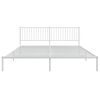 vidaXL Cadre de lit métal sans matelas et tête de lit blanc 193x203 cm