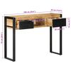 vidaXL Table console 100x35x75 cm bois de manguier massif brut
