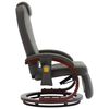 vidaXL Fauteuil de massage TV inclinable gris similicuir