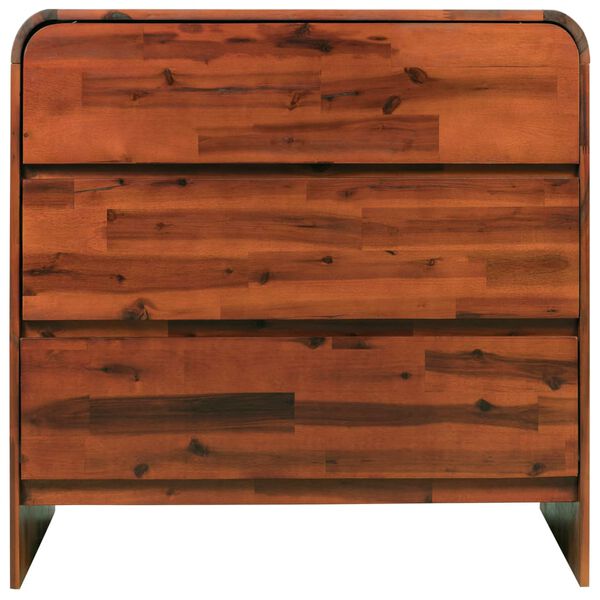 vidaXL Commode &agrave; tiroirs Bois d'acacia massif 90 x 37 x 75 cm