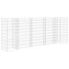 vidaXL Jardinière à gabion en H Fil d'acier 260x40x100 cm