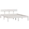 vidaXL Cadre de lit sans matelas blanc bois massif 160x200 cm