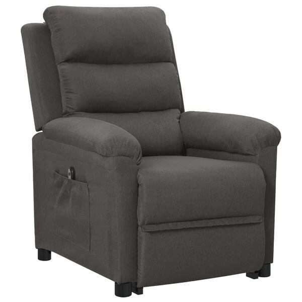 vidaXL Fauteuil Gris fonc&eacute; Tissu