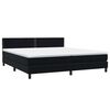vidaXL Sommier &agrave; lattes de lit avec matelas noir 200x220 cm velours