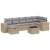 vidaXL Salon de jardin avec coussins 8pcs m&eacute;lange beige r&eacute;sine tress&eacute;e