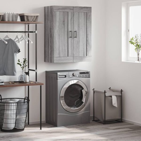 vidaXL Armoire murale sonoma gris 69,5x34x90 cm bois d'ing&eacute;nierie