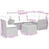 vidaXL Salon de jardin 6 pcs avec coussins gris résine tressée