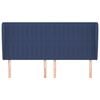 vidaXL T&ecirc;te de lit avec oreilles Bleu 203x23x118/128 cm Tissu