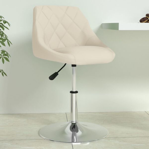 vidaXL Tabouret de bar Cr&egrave;me Velours