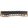 vidaXL Ensemble de canap&eacute;s d'ext&eacute;rieur 8 pcs Naturel et noir