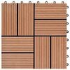 vidaXL Carreau de terrasse 11 pcs Marron 30 x 30 cm WPC
