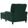 vidaXL Chaise longue avec coussin Vert fonc&eacute; 91 x 157 x 91 cm Velours