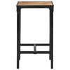 vidaXL Ensemble de bar 3 pcs bois de manguier brut massif et m&eacute;tal