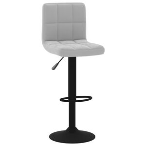 vidaXL Tabouret de bar Gris clair Velours