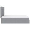 VidaXL Cadre de lit ottoman et matelas gris clair 140x190 cm tissu