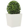 vidaXL Jardini&egrave;res 2 pcs blanc 50x50x50 cm acier