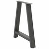 vidaXL Pieds de table à manger en forme de A 2 pièces Anthracite 70 x (72-73) cm Acier