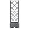 vidaXL Jardinière avec treillis Gris clair 40x40x121,5 cm PP