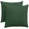 vidaXL Coussins de canapé 2 pcs Vert foncé 50 x 50 cm