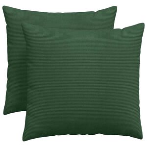 vidaXL Coussins de canap&eacute; 2 pcs Vert fonc&eacute; 50 x 50 cm