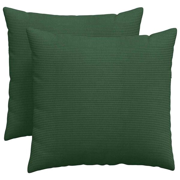 vidaXL Coussins de canapé 2 pcs Vert foncé 50 x 50 cm