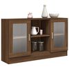 vidaXL Armoire à vitrine Chêne marron 120x30,5x70 cm Bois d'ingénierie
