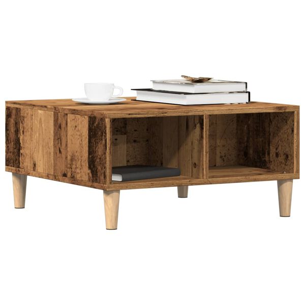 vidaXL Table basse vieux bois 60x60x30 cm bois d'ing&eacute;nierie
