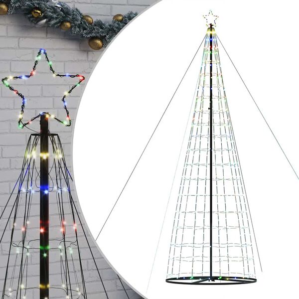 vidaXL Sapin de No&euml;l &agrave; LED 1534 LED color&eacute;es 500 cm