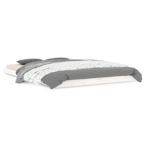 vidaXL Cadre de lit sans matelas blanc 140x200 cm bois de pin massif