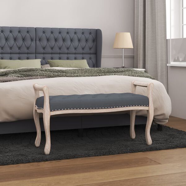 vidaXL Banc Gris foncé 110x45x60 cm Velours