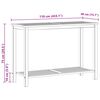 vidaXL Table console de jardin 110x40x75 cm Bois d'acacia solide