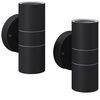 vidaXL Applique murale LED d'ext&eacute;rieur 2 pcs Acier inoxydable haut bas