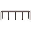 vidaXL Table de jardin pour repas Marron 250 x 100 x 73 cm polyrotin