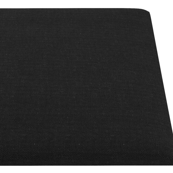 vidaXL T&ecirc;te de lit murale 12 pcs Noir 90 x 15 cm tissu