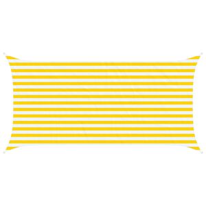 vidaXL Voile d'ombre Jaune et blanc 4 x 2 m 100 % polyester Oxford