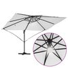 vidaXL Parasol Roma à Bras Déporté Beige et Noir 352 x 251 x 265 cm