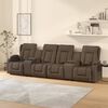 vidaXL Fauteuil de massage inclinable porte-gobelets 4 places taupe