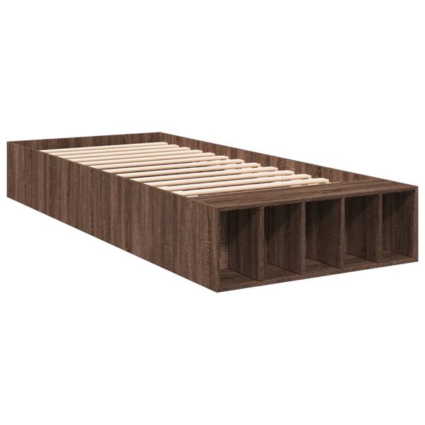 vidaXL Cadre de lit sans matelas ch&ecirc;ne marron 90x190 cm