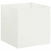 vidaXL Cache-pot de jardin Blanc 35 x 35 x 35 cm Acier lamin&eacute; &agrave; froid