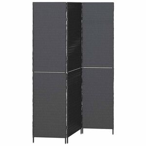 vidaXL Paravent Noir 146 x 180 cm. polyrotin