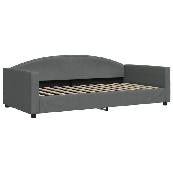 vidaXL Lit de repos gris fonc&eacute; 100x200 cm tissu