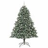 vidaXL Sapin de Noël artificiel Vert 210 cm PVC, plastique et acier