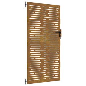 vidaXL Portail de jardin 85x175 cm acier corten conception de carr&eacute;