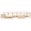vidaXL Salon de jardin 9 pcs bois de pin massif