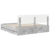 vidaXL Cadre de lit Gris B&eacute;ton 180 x 200 cm Bois d&rsquo;ing&eacute;nierie